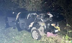 30 metreden fındık tarlasına uçtu...