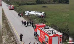 Akaryakıt yüklü tanker devrildi, OSB yolu trafiğe kapatıldı…