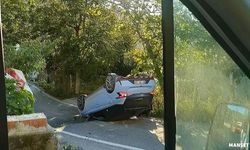 Türkali yolunda korkunç kaza: Otomobil takla attı