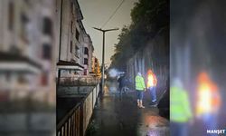 İstinat duvarı çöktü: 3 araç hasar gördü…