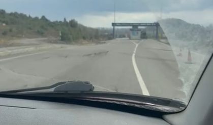 Organize sanayi yolunda göçük...