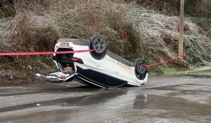 Buzlanma kazayı beraberinde getirdi...