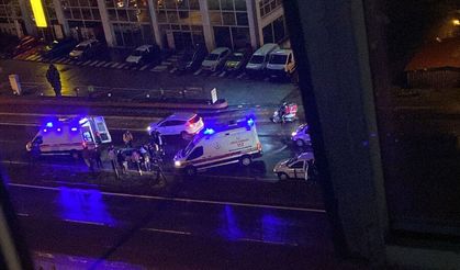 Motosiklet yayaya çarptı… Yaralılar var….