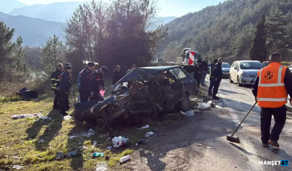 Kamyon ile otomobil çarpıştı... 2 ölü 4 yaralı...