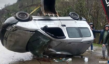 Taklalar attı… Ters dönerek durabildi…