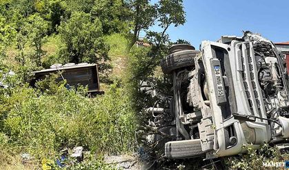 50 metreden şarampole yuvarlandı…