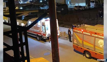 Çalışma sahasına düştü… İtfaiye kurtardı…