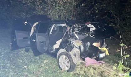 30 metreden fındık tarlasına uçtu...