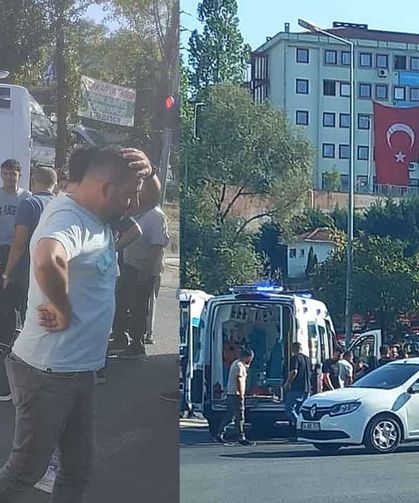 Motosiklet mikserin altında kaldı…