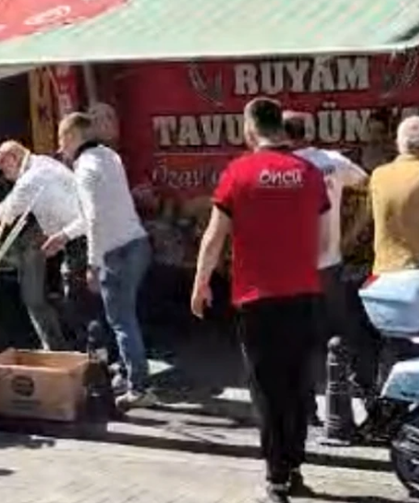 Esnaf ve müşteri arasında kavga...