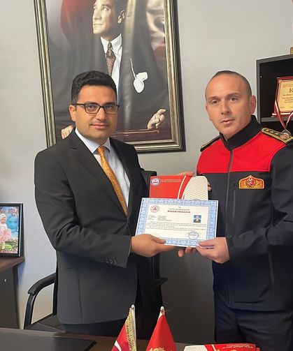Kaymakam Köksal’dan İtfaiyeye başarı belgesi…