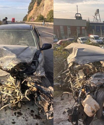 Bariyerlere çarptı... Araç hurda oldu, kendisi hastanelik...