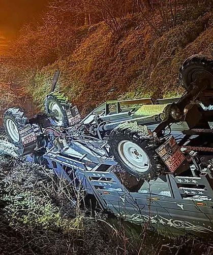 Bektaşlı'da Pat pat takla attı: 1 yaralı