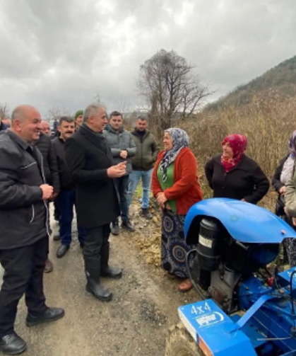Milletvekili Saffet Bozkurt heyelan bölgesini inceledi...