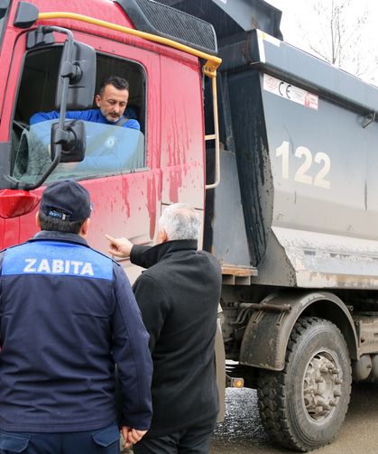 Kdz. Ereğli Belediyesi, Hafriyat kamyonlarına müdahale etti