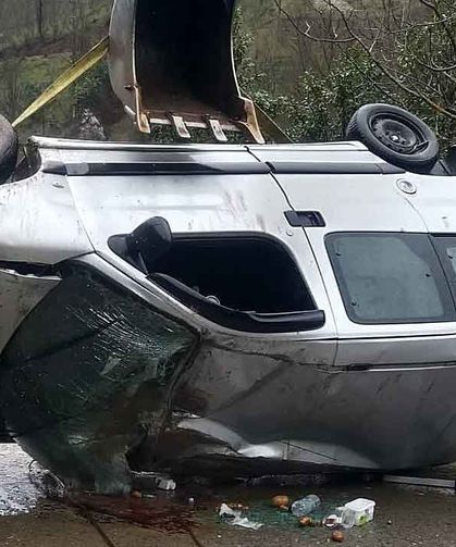 Taklalar attı… Ters dönerek durabildi…