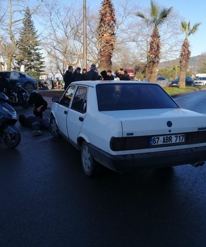 Bozhane kavşağında kaza... 1 yaralı...