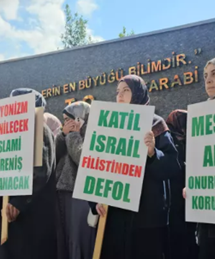 Gazze’ye destek, İsrail’e tepki eylemi...