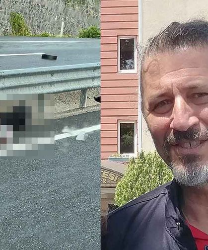 Feci kaza… Baba kız bariyere çarptılar…