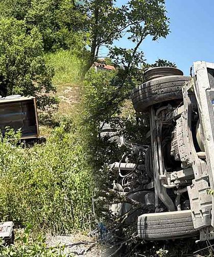 50 metreden şarampole yuvarlandı…