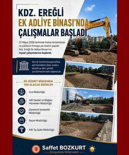 Adliye EK binasında çalışmalar başladı…