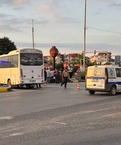 TIR işçi servisi ile çarpıştı… Yaralılar var…