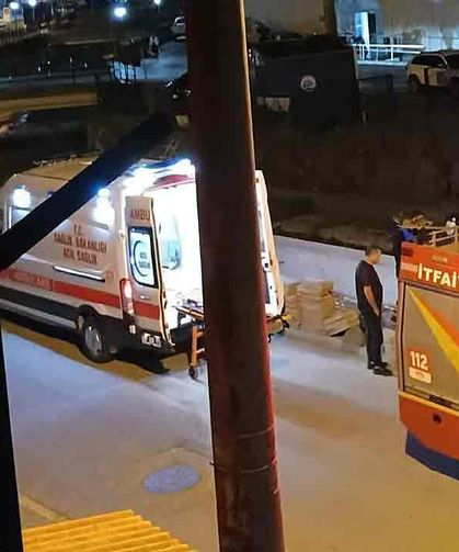 Çalışma sahasına düştü… İtfaiye kurtardı…