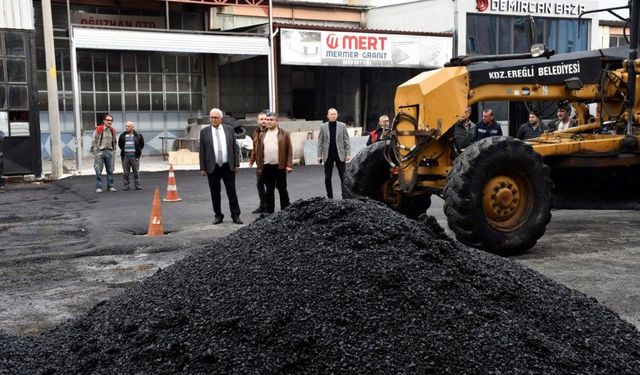 Kdz. Ereğli yollarına 45 bin ton asfalt serildi