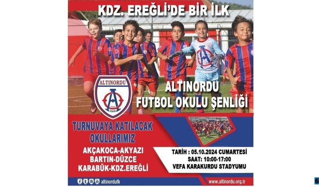 Kdz. Ereğli'de bir ilk... Futbol şenliği düzenleniyor...