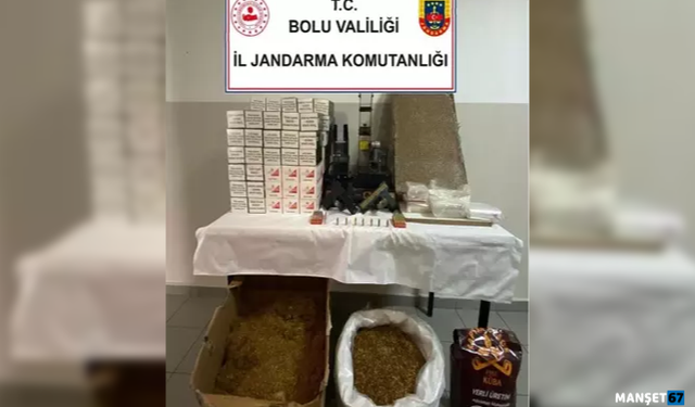 Jandarmadan kaçak sigara ve silah operasyonu; 3 gözaltı