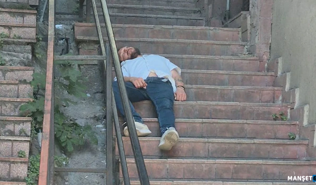 Şok olay... Merdivende ö*dü zannettiler...
