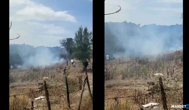 Köye yakın ormanlık alanda yangın başladı…