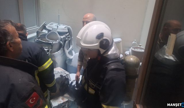 İş hanında yangın paniği... Ekipler olay yerinde...
