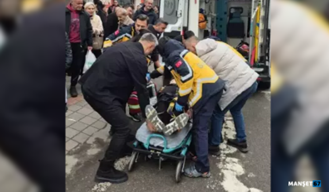 Alışveriş yaparken düşen kadın ağır yaralandı...