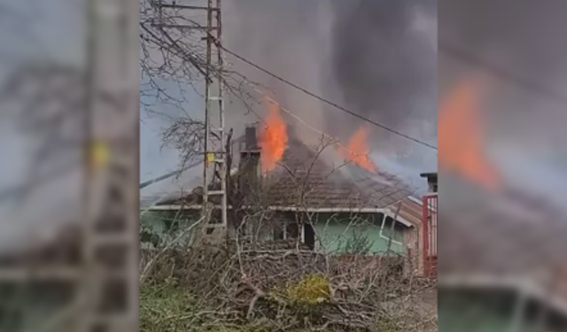 Tek katlı ev yangında küle döndü...