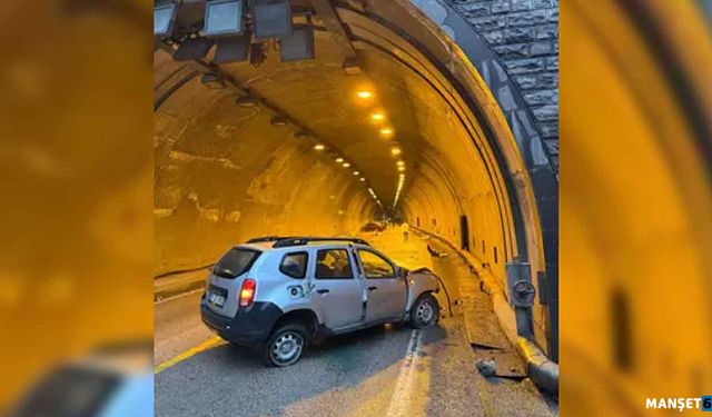 Tünel girişinde iki otomobil çarpıştı: 7 yaralı