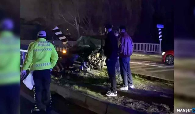 Cip köprü korkuluklarına çarptı…