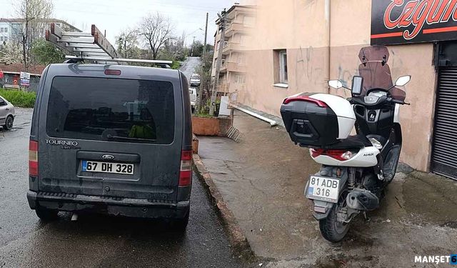 Kamyonet motosiklete arkadan çarptı…
