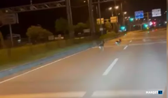 Hastane kavşağındaki karacalar kameraya yansıdı...