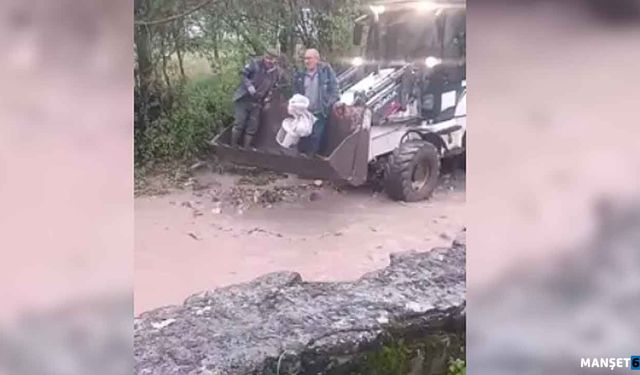 Sağanak etkili oldu; mahsur kalan 3 kişi kurtarıldı…
