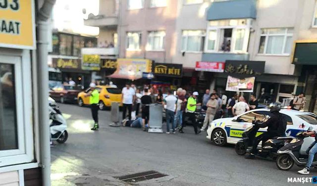 Otomobile çarpmamak için motosikleti devirdi…