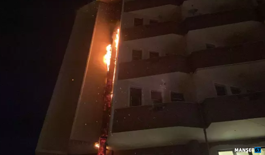 6 katlı binanın giriş katında yangın...