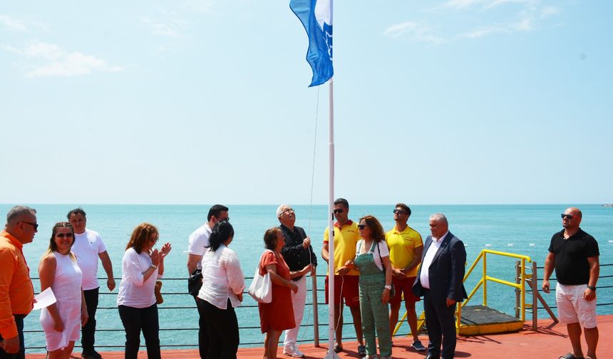Zonguldak'ın tek mavi bayraklı plajı Ereğli'de...