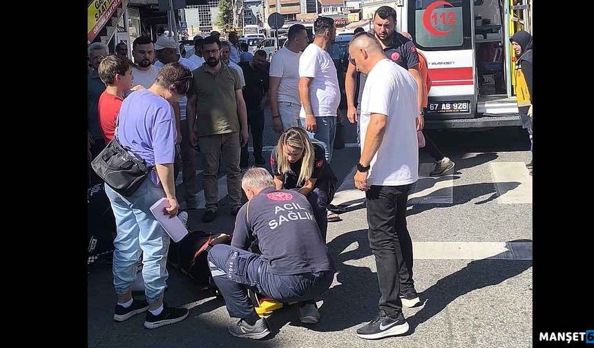 Hem yaya hem de sürücü yaralandı…