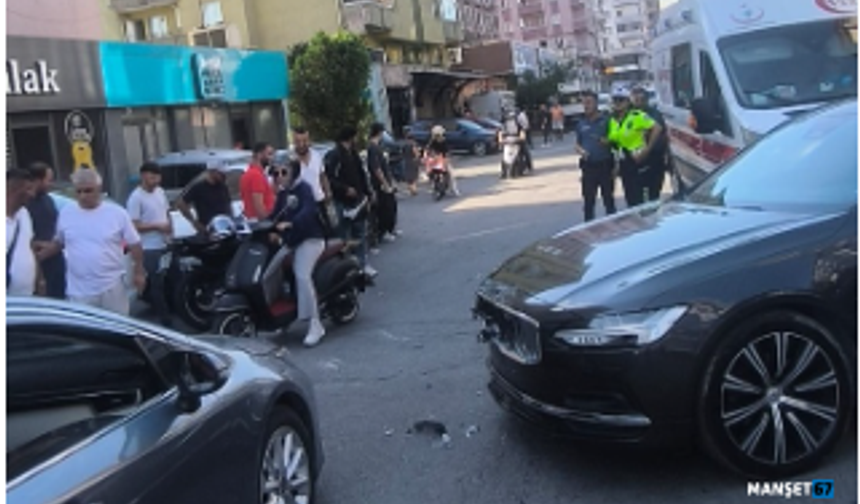 Otomobil ile çarpıştı... Hastaneye kaldırıldı...