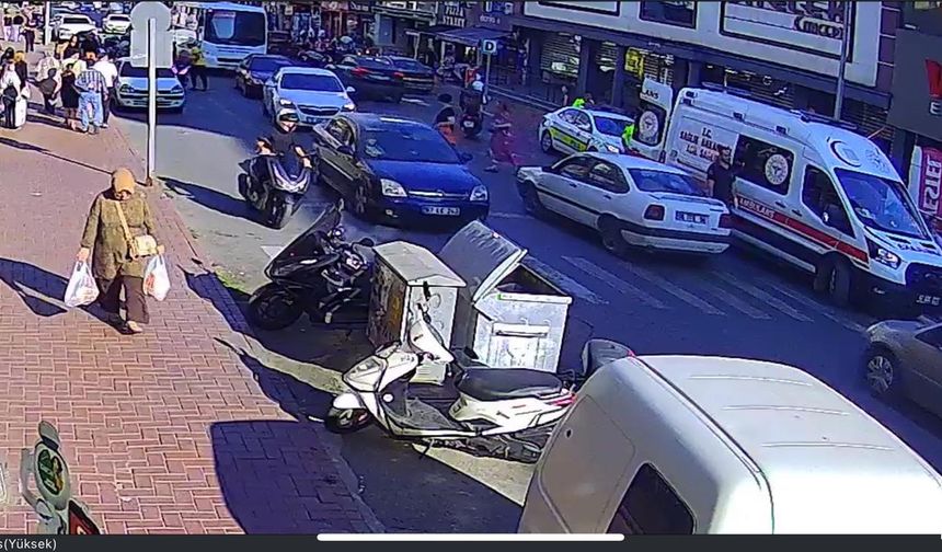 Bir Motosiklet kazası daha… Yayaya çarptı…