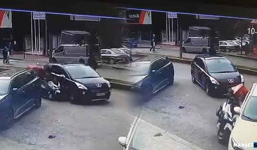 Feci kaza kameralara böyle yansıdı...