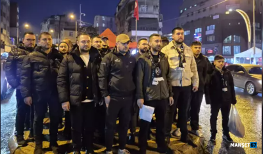 Zonguldak Kömürspor taraftarı eylem yaptı...