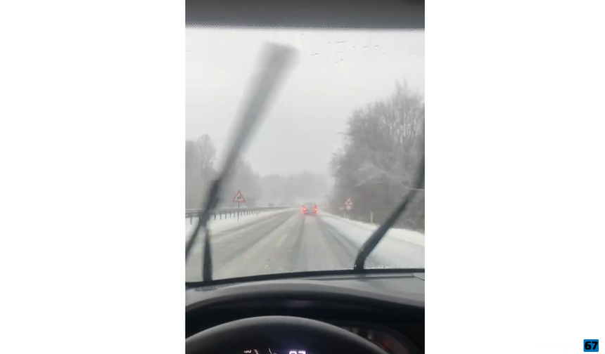 Zonguldak–Ereğli karayolunu beyaza bürüdü...