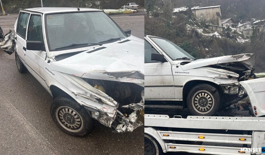 Otomobil ile TIR çarpıştı... Faciadan dönüldü...